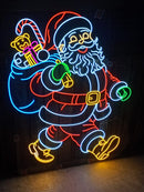 Papai Noel 175cm neon led colorido